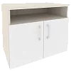 Офисная тумба для оргтехники, с нишей и распашными дверцами
