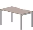 Стол рабочий на металлокаркасе (П-опоры / с эргономичным вырезом)