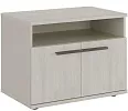 Офисная тумба для оргтехники, с нишей и распашными дверцами