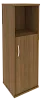 Офисный шкаф узкий средний полузакрытый, Л/Пр.