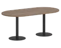 Стол для переговоров овальный на металлических опорах
