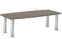 Стол для переговоров на металлических опорах нерж.сталь