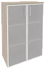 Офисный шкаф средний широкий (2 средних фасада стекло в раме)