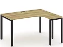 Стол письменный эргономичный Concept на П-образном металлокаркасе (правый)