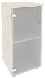 Офисный шкаф низкий узкий лев./прав.(1 низкий фасад стекло)