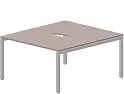 Составной стол на 2 рабочих места (2 эргономичных выреза)
