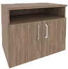 Офисная тумба для оргтехники, с нишей и распашными дверцами