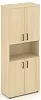 Офисный шкаф высокий широкий (4 низких фасада, задняя стенка ЛДСП