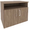 Офисная тумба для оргтехники, с нишей и распашными дверцами