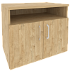 Офисная тумба для оргтехники, с нишей и распашными дверцами