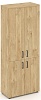 Офисный шкаф высокий широкий (2 низких + 2 средних фасада, задняя стенка ЛДСП