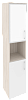 Офисный шкаф высокий узкий лев./прав.(1 низкий фасад ЛДСП + 1 низкий фасад белое стекло в раме)