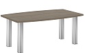Стол для переговоров на металлических опорах нерж.сталь