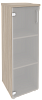 Офисный шкаф средний узкий стекло (лев/прав) 