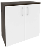 Офисный шкаф низкий широкий (2 низких фасада ЛДСП)