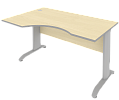 Стол эргономичный на металлокаркасе (левый)