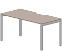 Стол рабочий на металлокаркасе (П-опоры / с эргономичным вырезом)