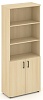 Офисный шкаф высокий широкий (2 низких фасада, задняя стенка ЛДСП
