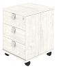 Мобильная офисная тумба с колёсиками и замком, 3 ящика