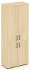 Офисный шкаф высокий широкий (2 низких + 2 средних фасада, задняя стенка ЛДСП