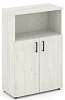 Офисный шкаф средний широкий (2 низких фасада, задняя стенка ЛДСП)