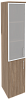 Офисный шкаф высокий узкий лев./прав. (1 низкий фасад ЛДСП + 1 средний фасад стекло в раме)