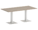 Стол для переговоров прямоугольный на металлических опорах
