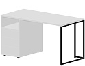 Стол рабочий на металлокаркасе с опорной тумбой (левый)
