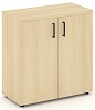 Офисный шкаф низкий широкий (2 низких фасада, задняя стенка ЛДСП)