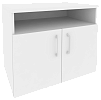 Офисная тумба для оргтехники, с нишей и распашными дверцами