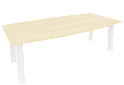 Стол для переговоров на металлокаркасе (белые опоры)