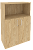 Офисный шкаф средний широкий (2 низких фасада ЛДСП)