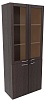 Офисный шкаф высокий широкий со стеклом