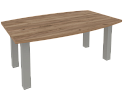 Стол для переговоров на металлокаркасе (серые опоры)