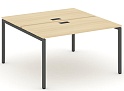 Рабочая станция двухсторонняя на П-образных опорах 40х40