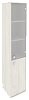 Офисный шкаф высокий узкий правый (со стеклом)