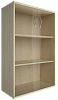 Офисный шкаф средний широкий со стеклом