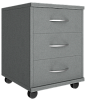 Мобильная офисная тумба с колёсиками и замком, 3 ящика