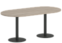Стол для переговоров овальный на металлических опорах