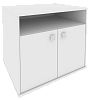 Офисная тумба для оргтехники, с нишей и распашными дверцами