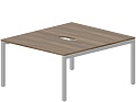 Составной стол на 2 рабочих места (2 эргономичных выреза)