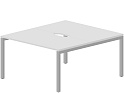 Составной стол на 2 рабочих места (2 эргономичных выреза)