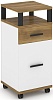 Тумба мобильная 1 ящик + 1 распашной фасад. С надставкой.