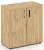 Офисный шкаф низкий широкий (2 низких фасада, задняя стенка ЛДСП)