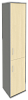 Офисный шкаф высокий узкий закрытый 2 секции, Л/Пр.