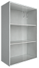 Офисный шкаф средний широкий со стеклом