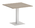 Стол для переговоров квадратный на металлической опоре