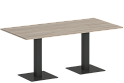 Стол для переговоров прямоугольный на металлических опорах