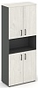 Офисный шкаф высокий широкий (4 низких фасада, задняя стенка ЛДСП