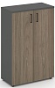 Офисный шкаф средний широкий (2 низких фасада, задняя стенка ЛДСП